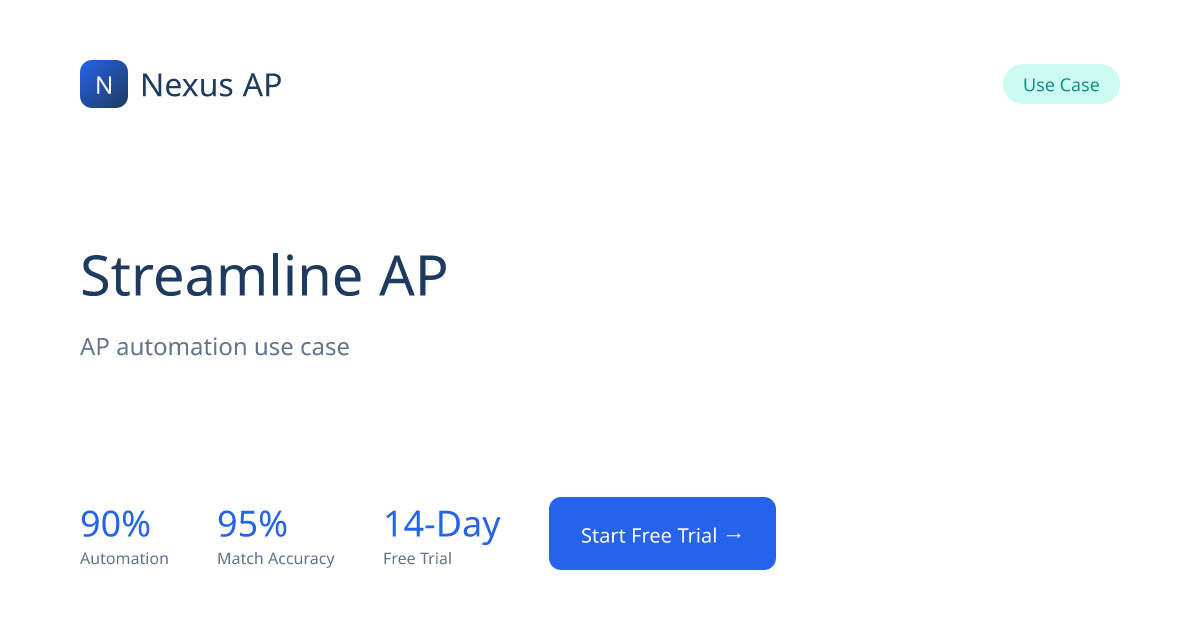 Streamline Accounts Payable Operations | End-to-End Automation | Nexus AP