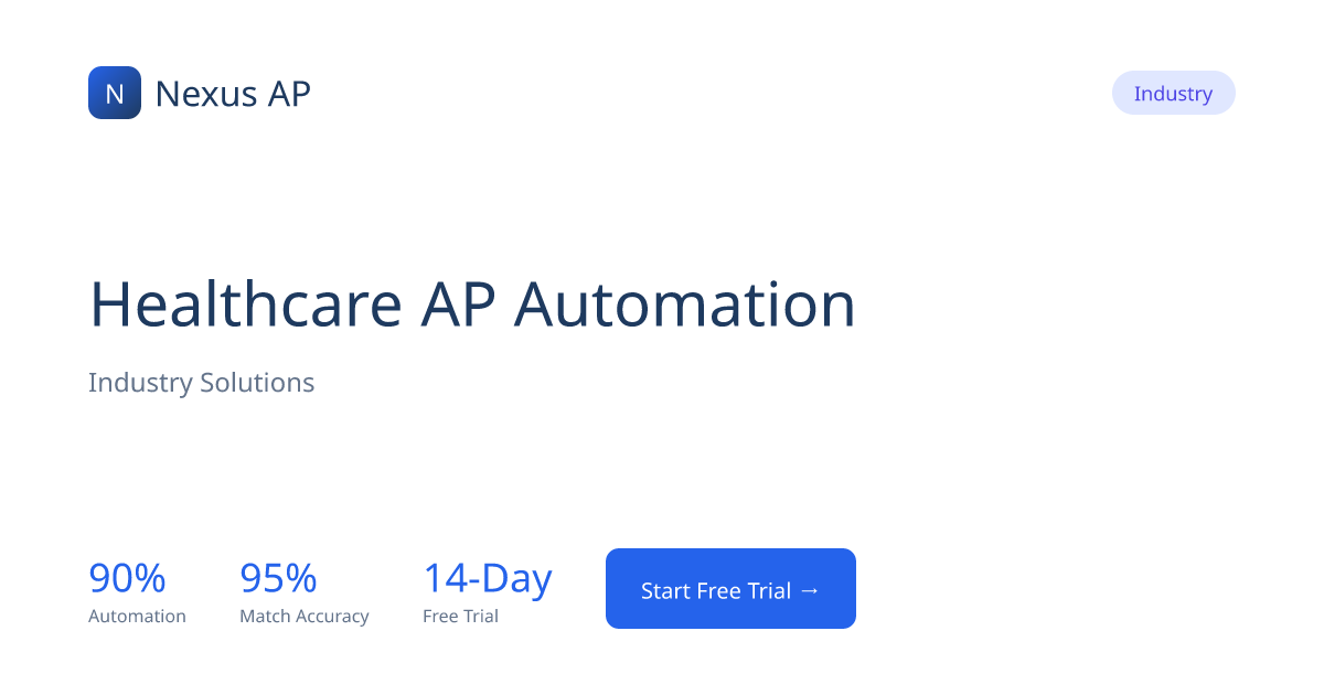AP Automation for Healthcare | Nexus AP | Nexus AP