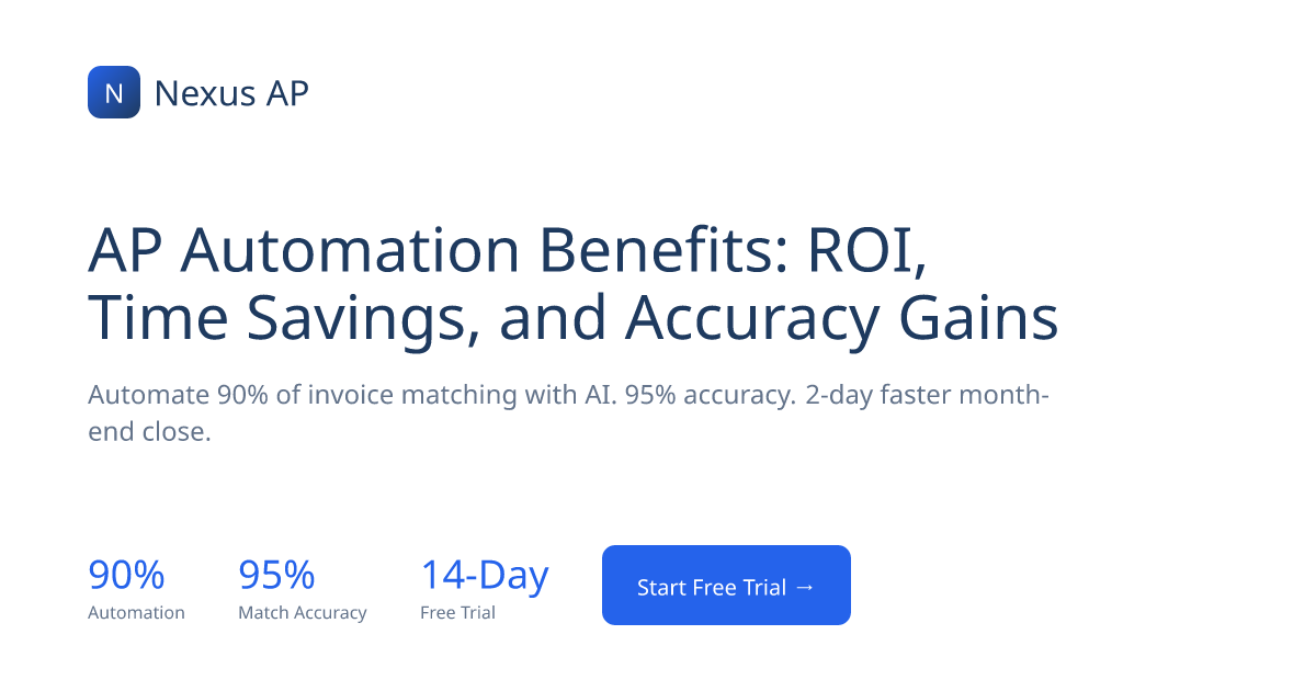 AP Automation Benefits: ROI, Time Savings, and Accuracy Gains | Nexus AP